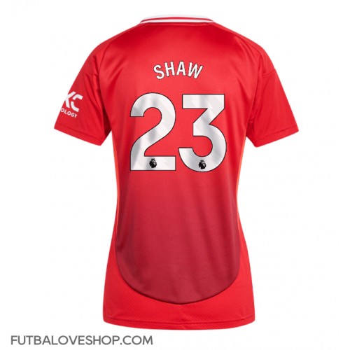 Dres Manchester United Luke Shaw #23 Domáci pre Ženy 2024-25 Krátky Rukáv